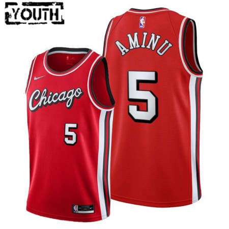 Maillot Basket Chicago Bulls Al-Farouq Aminu 5 Nike 2021-22 City Edition Throwback Swingman - Enfant